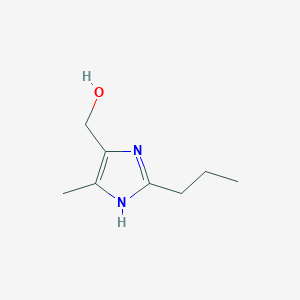 molecular formula C8H14N2O B8572295 5-Methyl-2-n-propyl-4-imidazolemethanol 