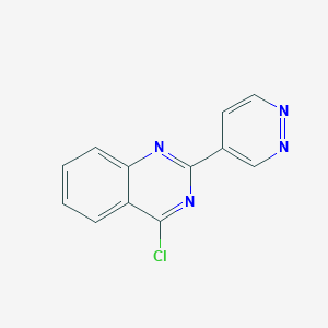 molecular formula C12H7ClN4 B8572303 4-chloro-2-pyridazin-4-ylquinazoline 