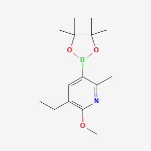 molecular formula C15H24BNO3 B8572308 3-Ethyl-2-methoxy-6-methyl-5-(4,4,5,5-tetramethyl-1,3,2-dioxaborolan-2-yl)pyridine CAS No. 867006-28-8