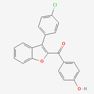 molecular formula C21H13ClO3 B8572320 [3-(4-Chlorophenyl)-1-benzofuran-2-yl](4-hydroxyphenyl)methanone CAS No. 59931-45-2