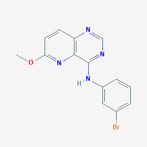 molecular formula C14H11BrN4O B8572380 N-(3-bromophenyl)-6-methoxypyrido[3,2-d]pyrimidin-4-amine 