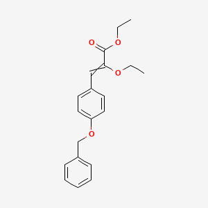 molecular formula C20H22O4 B8572399 Ethyl 3-[4-(benzyloxy)phenyl]-2-ethoxyprop-2-enoate CAS No. 222835-03-2