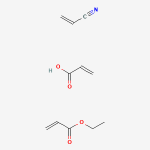 molecular formula C11H15NO4 B8572584 Ethyl prop-2-enoate;prop-2-enenitrile;prop-2-enoic acid CAS No. 29009-41-4