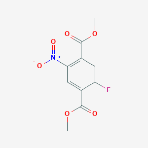 molecular formula C10H8FNO6 B8572791 Dimethyl 2-fluoro-5-nitrobenzene-1,4-dicarboxylate CAS No. 5292-48-8