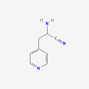 molecular formula C8H9N3 B8572812 2-Amino-3-pyridin-4-yl-propionitrile 