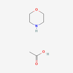 molecular formula C6H13NO3 B8572824 acetic acid;morpholine CAS No. 25151-42-2