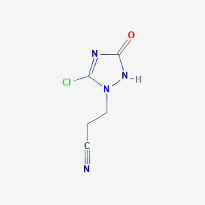 3-(5-Chloro-3-oxo-2,3-dihydro-1H-1,2,4-triazol-1-yl)propanenitrile