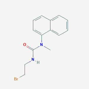 molecular formula C14H15BrN2O B008573 Urea, 1-(2-bromoethyl)-3-methyl-3-(1-naphthyl)- CAS No. 102434-29-7
