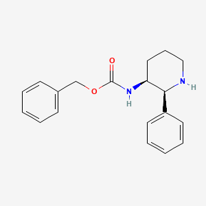 Benzyl [(2S,3S)-2-phenylpiperidin-3-yl]carbamate