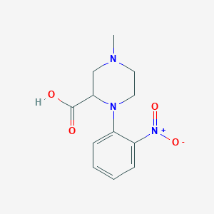 4-Methyl-1-(2-nitrophenyl)piperazine-2-carboxylic acid