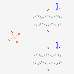 molecular formula C28H14N4O8S B8573090 Bis(9,10-dioxo-9,10-dihydroanthracene-1-diazonium) sulfate CAS No. 91323-77-2