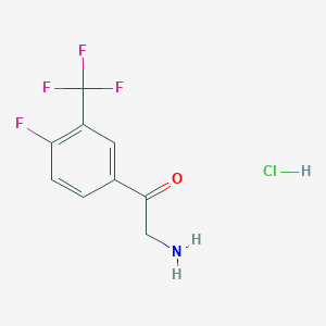 2-Amino-1-(4-fluoro-3-trifluoromethyl-phenyl)-ethanone hydrochloride