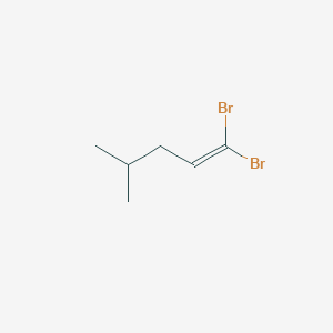 molecular formula C6H10Br2 B8573118 1,1-Dibromo-4-methylpent-1-ene CAS No. 90701-59-0