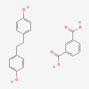 molecular formula C22H20O6 B8573174 1,3-Benzenedicarboxylic acid, polymer with 4,4'-(1,2-ethanediyl)bis[phenol] CAS No. 64192-22-9