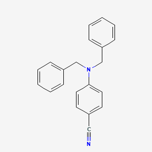 molecular formula C21H18N2 B8573480 Benzonitrile, 4-[bis(phenylmethyl)amino]- CAS No. 52805-39-7