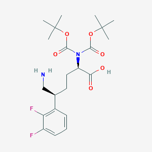 (5S)-N2,N2-Bis(tert-butoxycarbonyl)-5-(2,3-difluorophenyl)-D-lysine