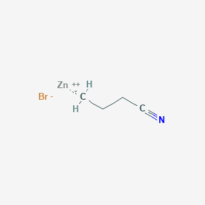molecular formula C4H6BrNZn B8573608 3-CYANOPROPYLZINC BROMIDE 