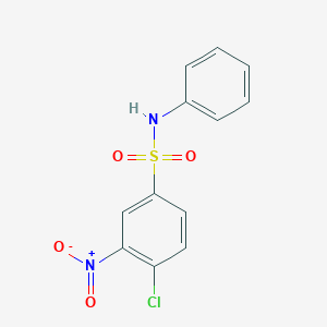 molecular formula C12H9ClN2O4S B085737 Benzenesulfonamide, 4-chloro-3-nitro-N-phenyl- CAS No. 137-49-5