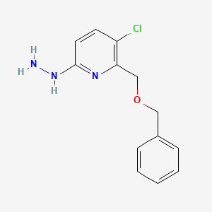 2-(Benzyloxymethyl)-3-chloro-6-hydrazinylpyridine
