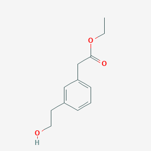 molecular formula C12H16O3 B8573872 ethyl 2-[3-(2-hydroxyethyl)phenyl]acetate 