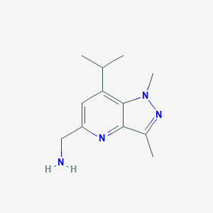 molecular formula C12H18N4 B8574306 (1,3-Dimethyl-7-propan-2-ylpyrazolo[4,3-b]pyridin-5-yl)methanamine 