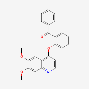 molecular formula C24H19NO4 B8574372 {2-[(6,7-Dimethoxyquinolin-4-yl)oxy]phenyl}(phenyl)methanone CAS No. 651054-45-4