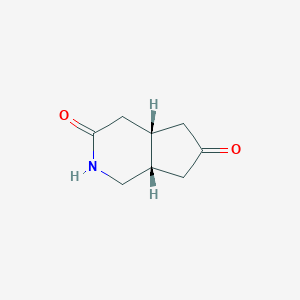 molecular formula C8H11NO2 B8574605 rac-(4aR,7aR)-octahydro-1H-cyclopenta[c]pyridine-3,6-dione 