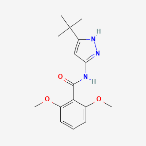 molecular formula C16H21N3O3 B8574755 N-(5-tert-Butyl-1H-pyrazol-3-yl)-2,6-dimethoxybenzamide CAS No. 82559-57-7