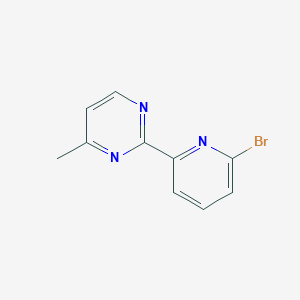 molecular formula C10H8BrN3 B8574761 Pyrimidine, 2-(6-bromo-2-pyridinyl)-4-methyl- CAS No. 122918-19-8