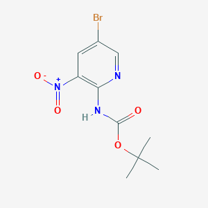 molecular formula C10H12BrN3O4 B8574763 Tert-butyl 5-bromo-3-nitropyridin-2-ylcarbamate 