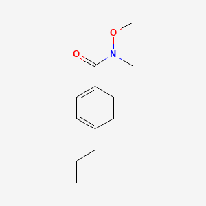 molecular formula C12H17NO2 B8574870 N-Methoxy-N-methyl-4-n-propylbenzamide 