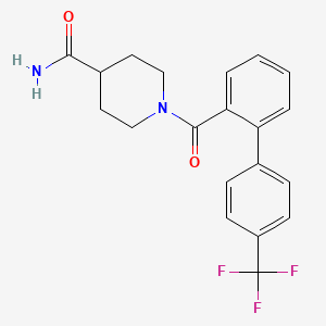 1-[4'-(Trifluoromethyl)-[1,1'-biphenyl]-2-carbonyl]piperidine-4-carboxamide