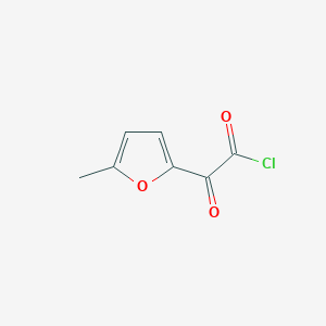 molecular formula C7H5ClO3 B008575 2-(5-Methylfuran-2-yl)-2-oxoacetyl chloride CAS No. 100005-41-2