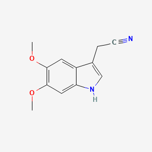molecular formula C12H12N2O2 B8575030 5,6-Dimethoxy-3-indoleacetonitrile 