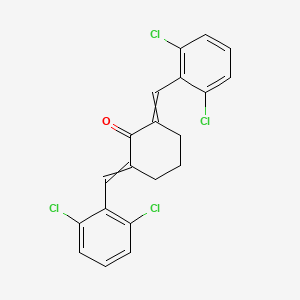 molecular formula C20H14Cl4O B8575035 2,6-Bis[(2,6-dichlorophenyl)methylidene]cyclohexan-1-one 