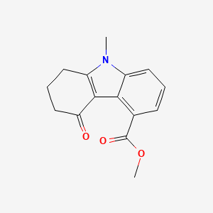 molecular formula C15H15NO3 B8575151 methyl 9-methyl-4-oxo-2,3,4,9-tetrahydro-1H-carbazole-5-carboxylate 