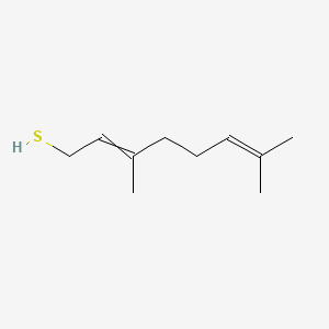 molecular formula C10H18S B8575178 2,6-Octadiene-1-thiol, 3,7-dimethyl- 