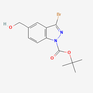 molecular formula C13H15BrN2O3 B8575185 tert-butyl 3-bromo-5-(hydroxymethyl)-1H-indazole-1-carboxylate 