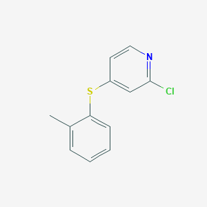 molecular formula C12H10ClNS B8575338 2-Chloro-4-(o-tolylthio)pyridine 