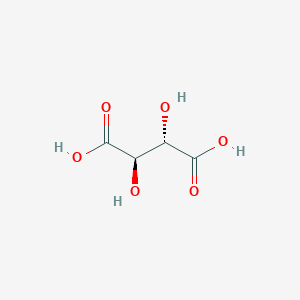 molecular formula C4H6O6<br>C4H6O6<br>COOH(CHOH)2COOH B085755 Mesotartaric acid CAS No. 147-73-9