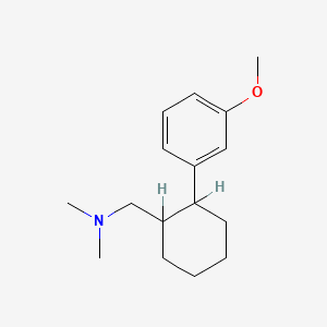 molecular formula C16H25NO B8575599 Cyclohexanemethanamine, 2-(3-methoxyphenyl)-N,N-dimethyl- CAS No. 73806-39-0