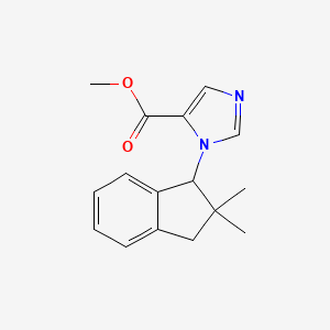 molecular formula C16H18N2O2 B8575621 methyl 1-(2,2-dimethyl-2,3-dihydro-1h-inden-1-yl)-1h-imidazole-5-carboxylate 