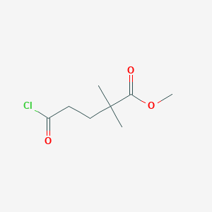 molecular formula C8H13ClO3 B8575803 methyl 5-chloro-2,2-dimethyl-5-oxopentanoate 