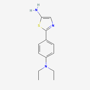 molecular formula C13H17N3S B8575829 2-(4-(Diethylamino)phenyl)thiazol-5-amine 