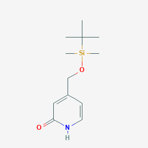 molecular formula C12H21NO2Si B8575833 2(1H)-Pyridinone, 4-[[[(1,1-dimethylethyl)dimethylsilyl]oxy]methyl]- CAS No. 127838-40-8