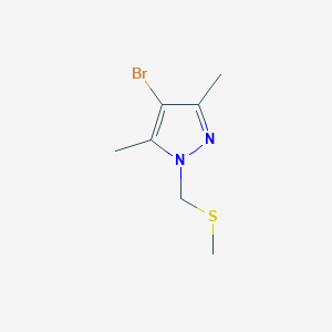 molecular formula C7H11BrN2S B8575847 4-Bromo-3,5-dimethyl-1-(methylthiomethyl)-1H-pyrazole 