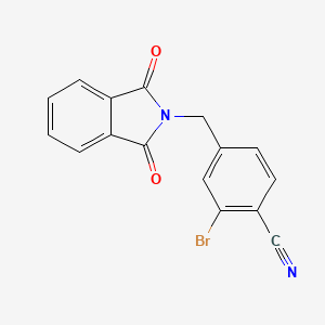 molecular formula C16H9BrN2O2 B8575888 2-bromo-4-[(1,3-dioxo-1,3-dihydro-2H-isoindol-2-yl)methyl]benzonitrile 