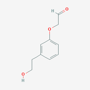 molecular formula C10H12O3 B8575903 2-(3-(2-Hydroxyethyl)phenoxy)acetaldehyde 