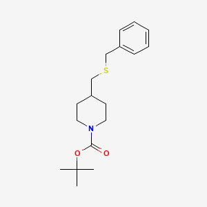 molecular formula C18H27NO2S B8575958 tert-butyl 4-(benzylsulfanylmethyl)piperidine-1-carboxylate 