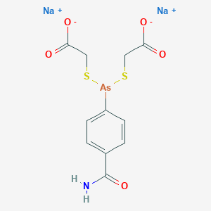molecular formula C11H10AsNNa2O5S2 B085760 Thiacetarsamide sodium CAS No. 14433-82-0
